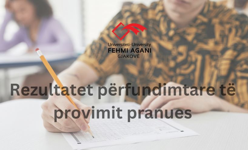 Rezultatet përfundimtare dhe njoftim rreth regjistrimit për studentët e pranuar në vitin e parë të studimeve për vitin akademik 2025/2026 - Master